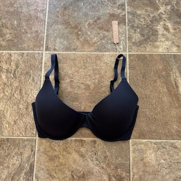 Skims Fits Everybody Scoop Plunge Bra Onyx Size 34DDDD - Picture 3 of 9
